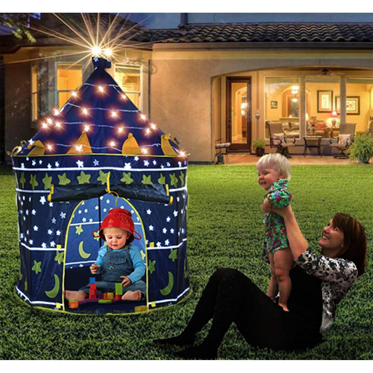 Castle Play Tent with Glow Stars: image 4