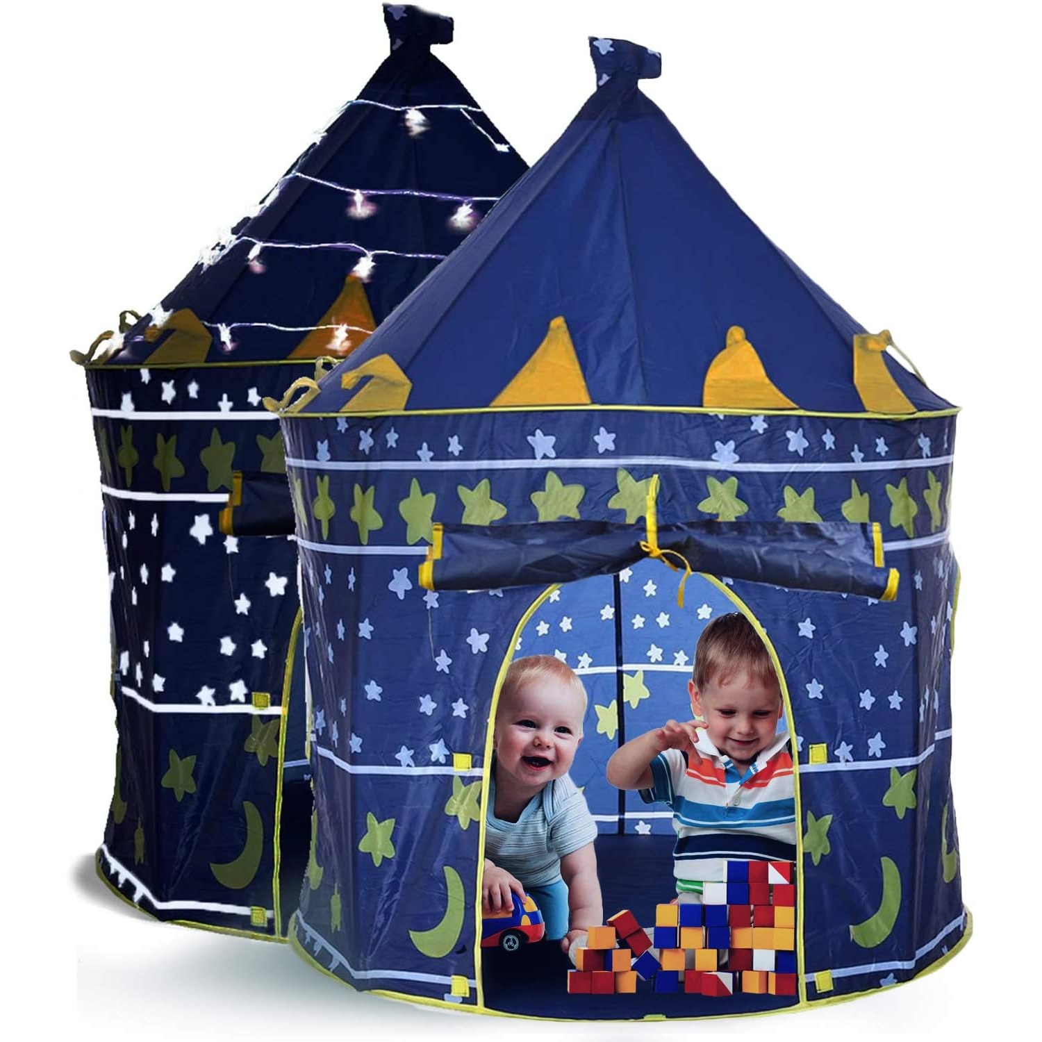 Castle Play Tent with Glow Stars