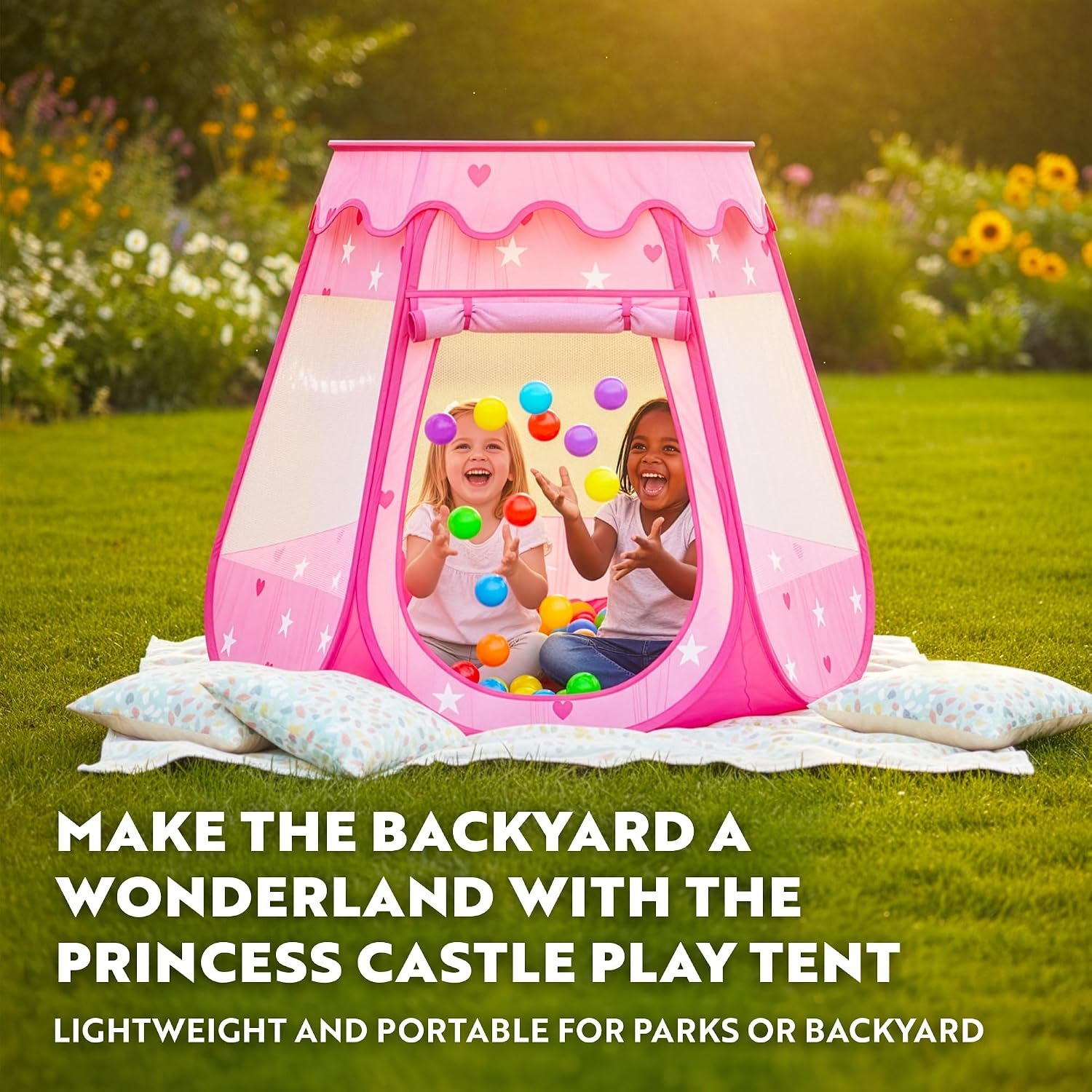 Princess Castle Ball Pit Tent, detail view