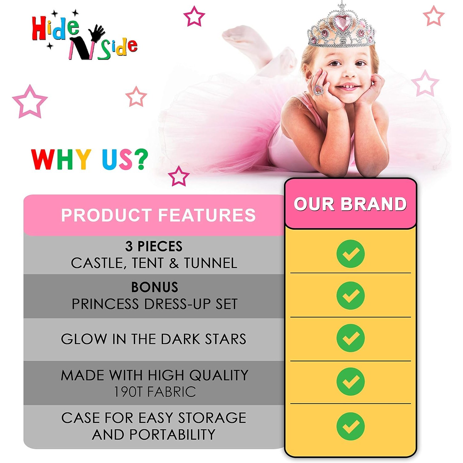 Princess Tent with Tunnel and Dress Up Set: image 5