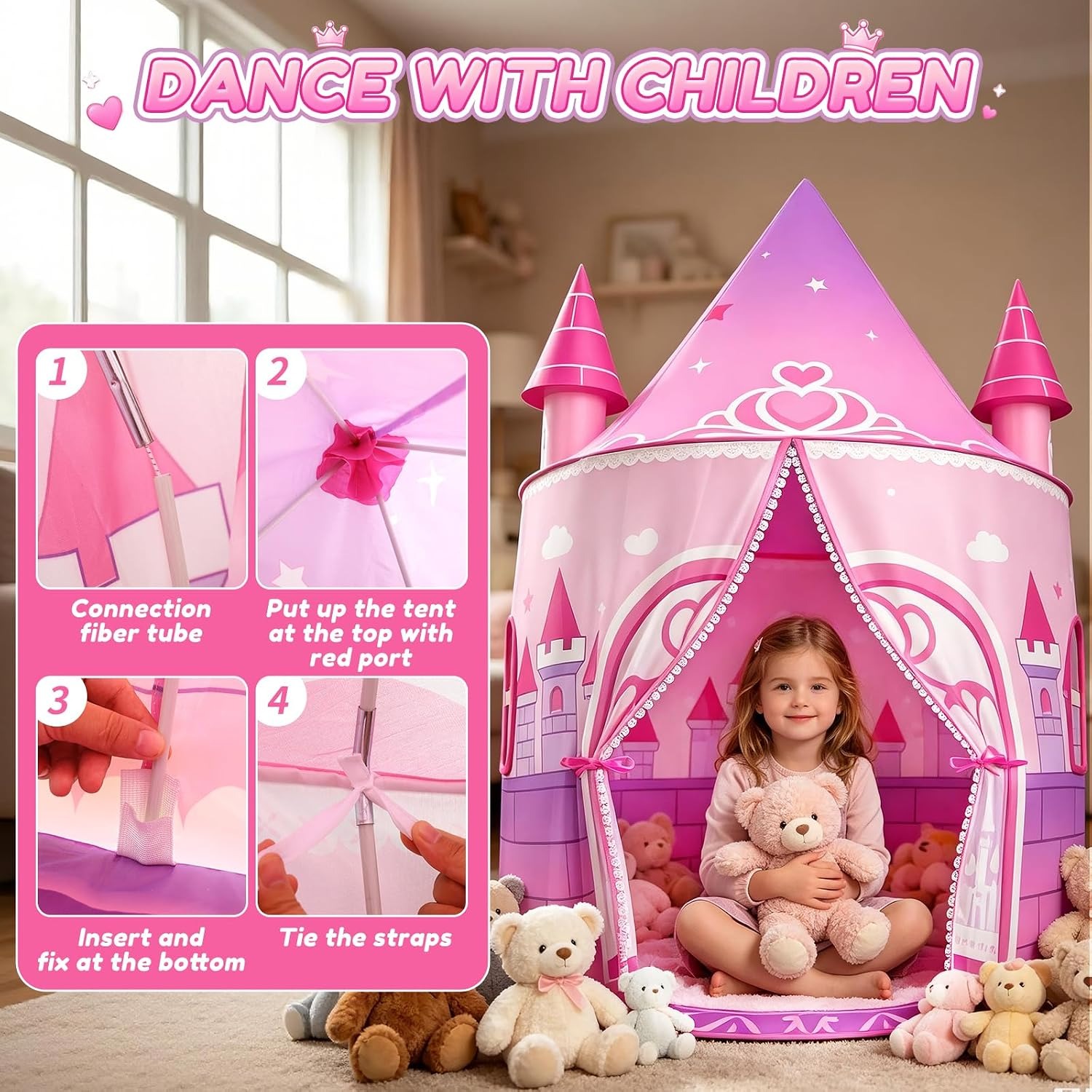 Tall Princess Castle Play Tent