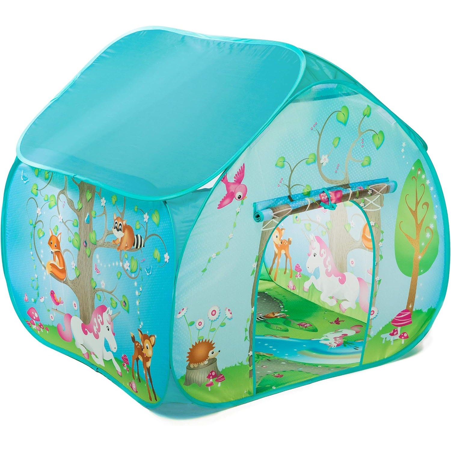 Enchanted Forest Pop-Up Play Tent with Printed Play Mat