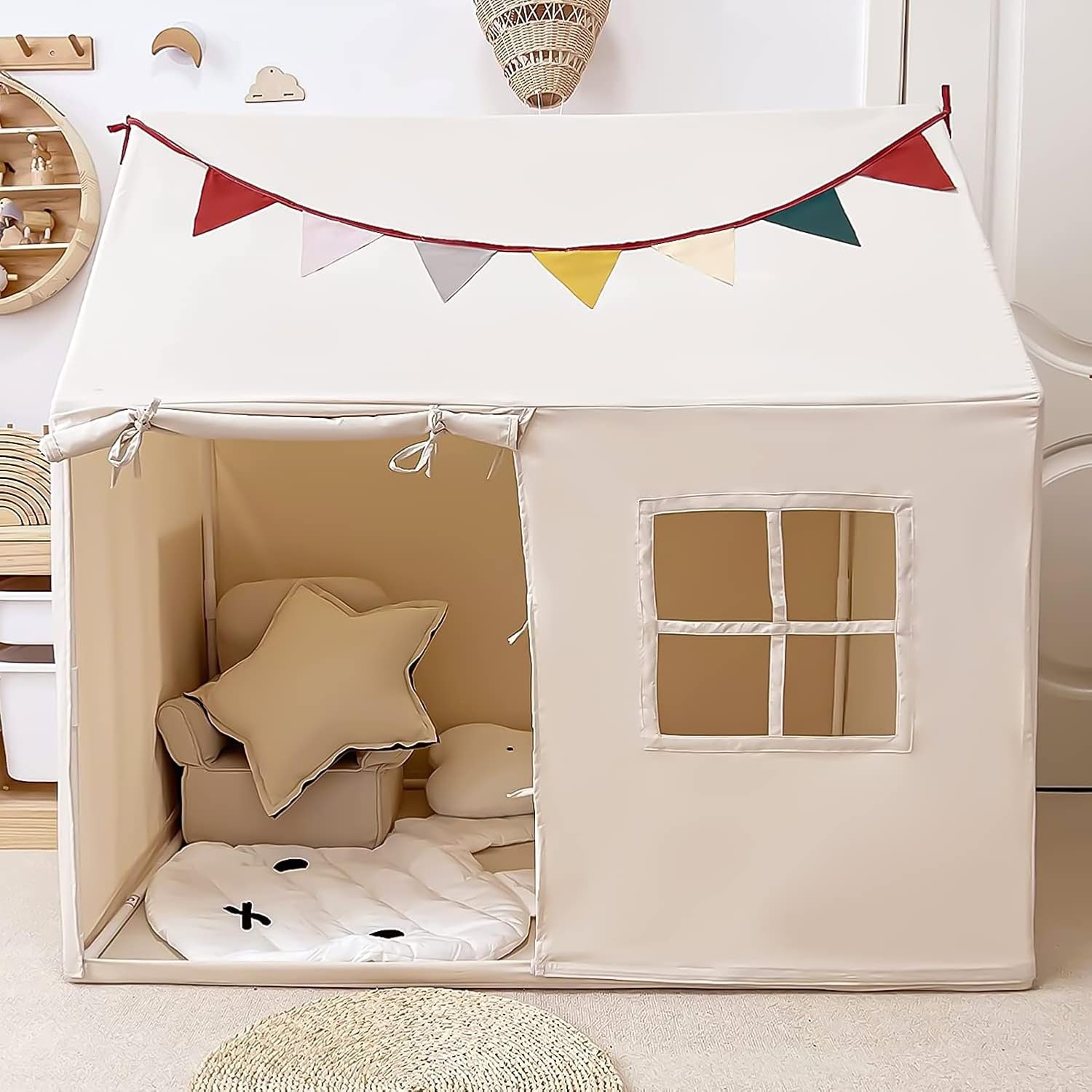 Playhouse Tent with Pennant Banners