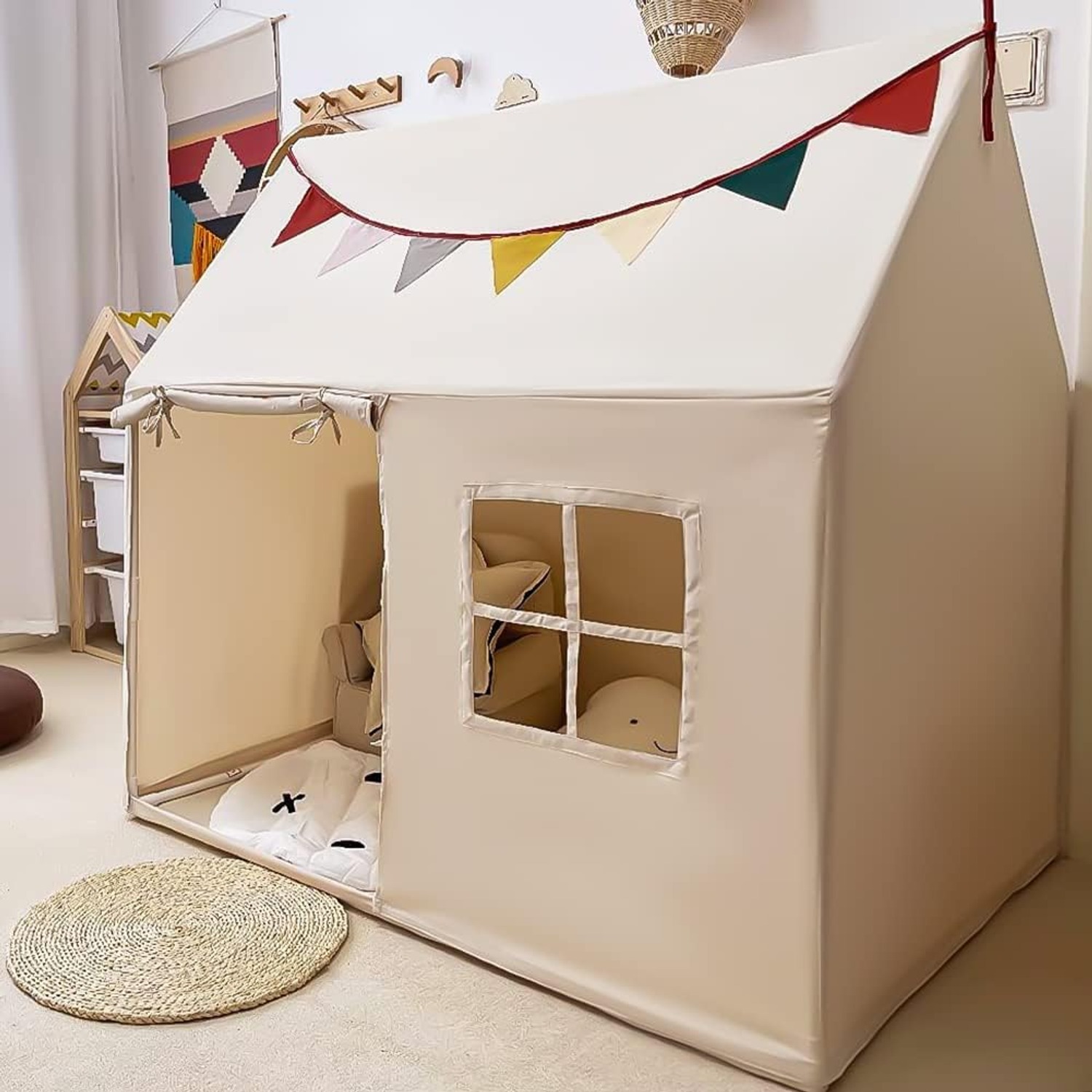 Playhouse Tent with Pennant Banners