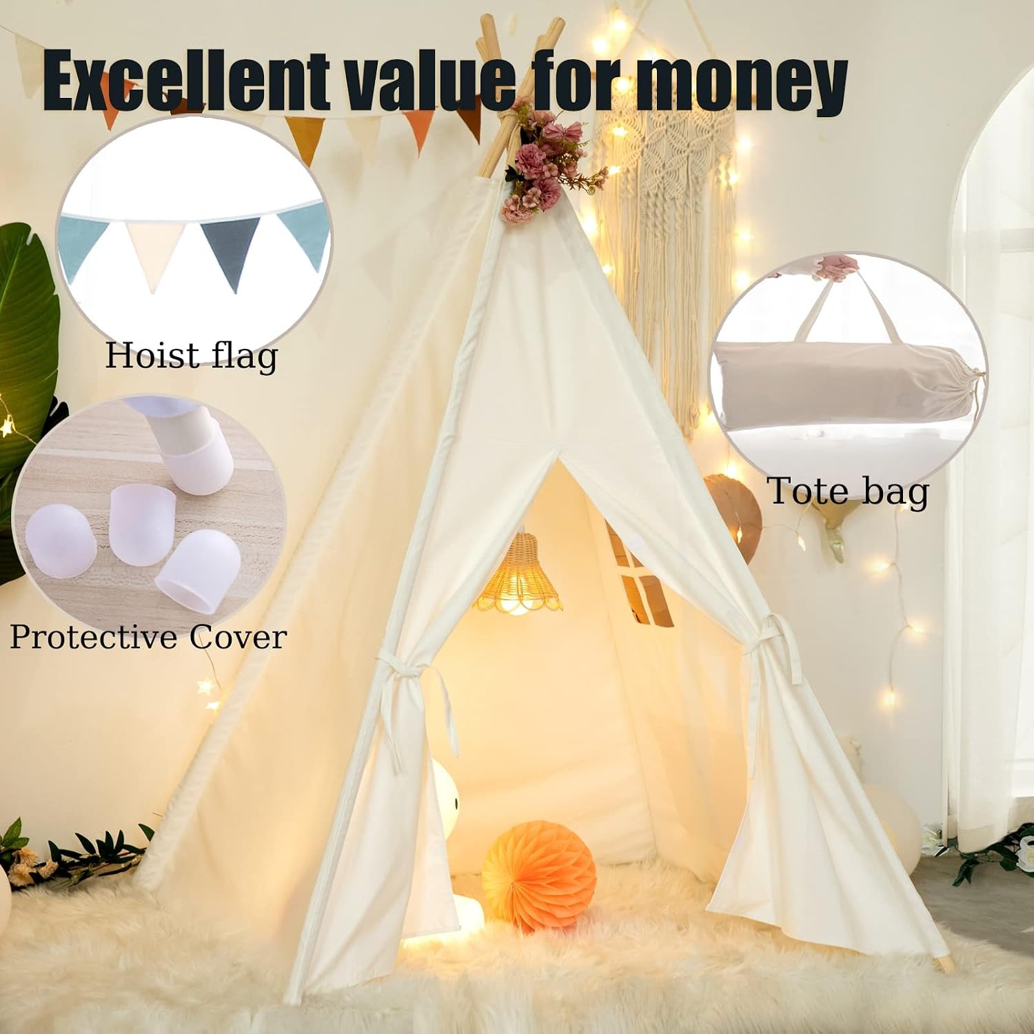 Portable Teepee Tent for Kids: image 2
