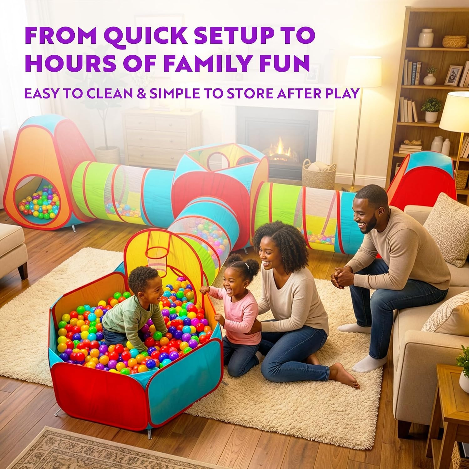 7-Piece Ball Pit Play Tent and Tunnels Set